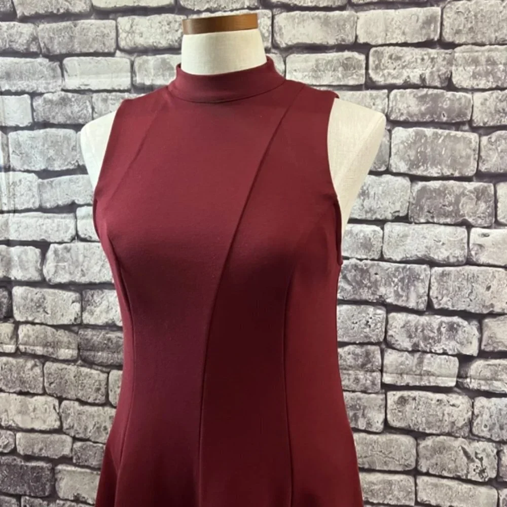 🎉🎉Host Pic🎉🎉 Free People Burgundy Sleeveless Fit & Flare Dress Size Medium